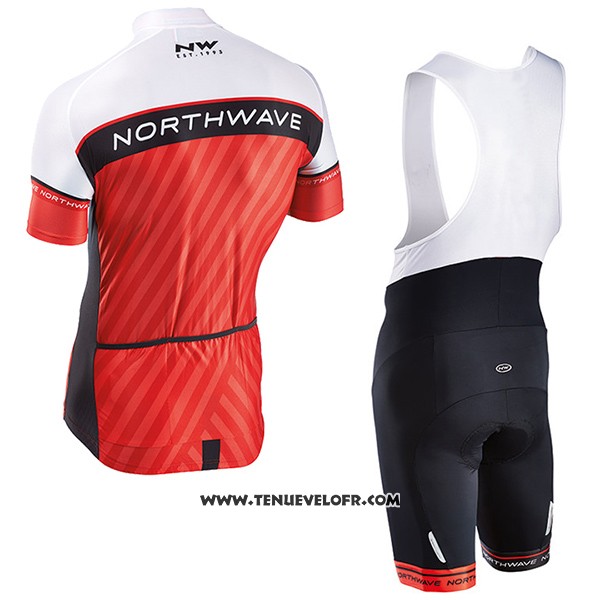 2017 Maillot Ciclismo Northwave Rouge et Blanc Manches Courtes et Cuissard