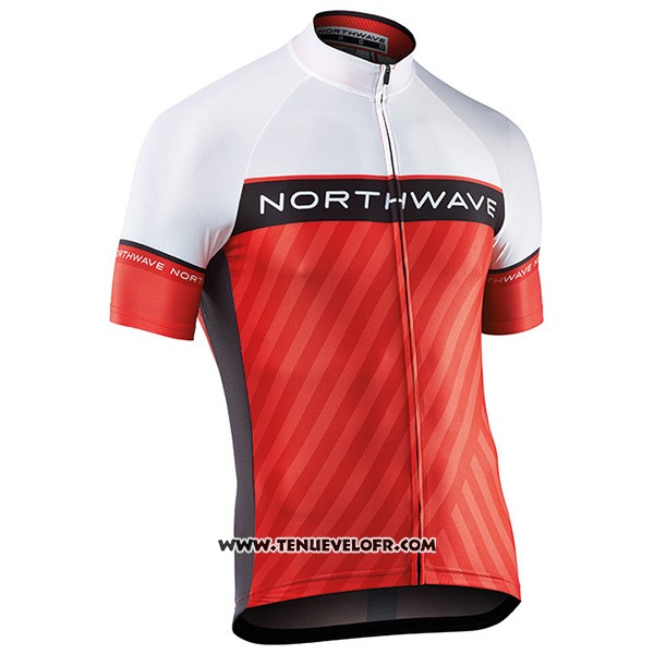 2017 Maillot Ciclismo Northwave Rouge et Blanc Manches Courtes et Cuissard