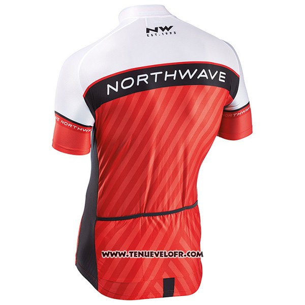 2017 Maillot Ciclismo Northwave Rouge et Blanc Manches Courtes et Cuissard