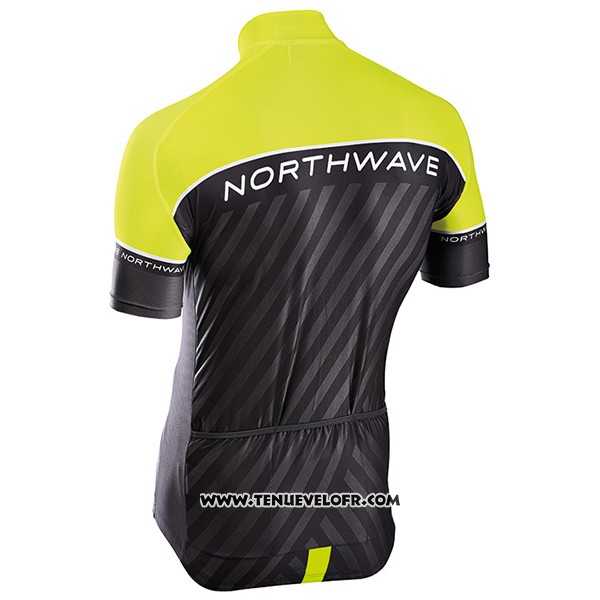 2017 Maillot Ciclismo Northwave Vert et Noir Manches Courtes et Cuissard
