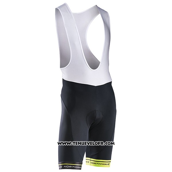 2017 Maillot Ciclismo Northwave Vert et Noir Manches Courtes et Cuissard