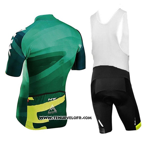 2018 Maillot Ciclismo Northwave Blade Vert Manches Courtes et Cuissard