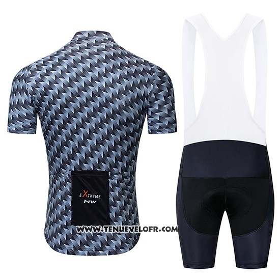 2019 Maillot Ciclismo Northwave Gris Orange Manches Courtes et Cuissard