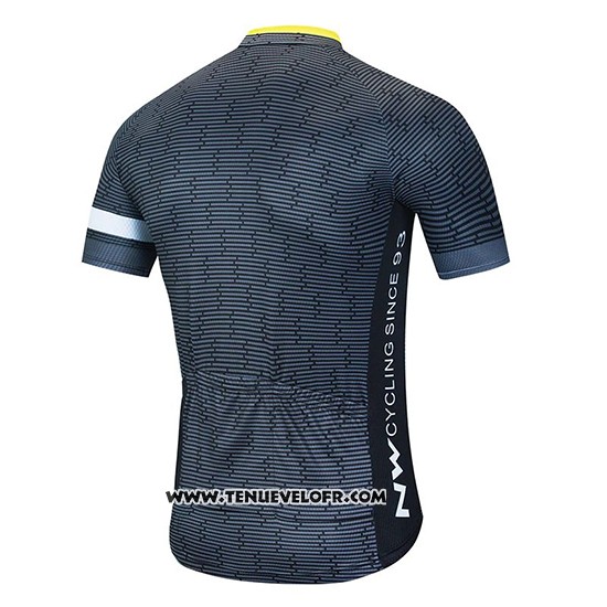 2020 Maillot Ciclismo Northwave Gris Noir Blanc Manches Courtes et Cuissard