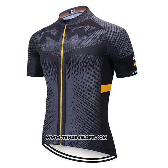 2020 Maillot Ciclismo Northwave Gris Noir Jaune Manches Courtes et Cuissard