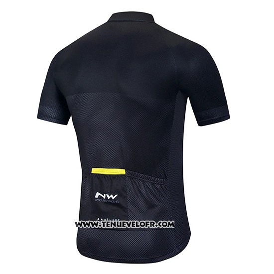 2020 Maillot Ciclismo Northwave Gris Noir Jaune Manches Courtes et Cuissard