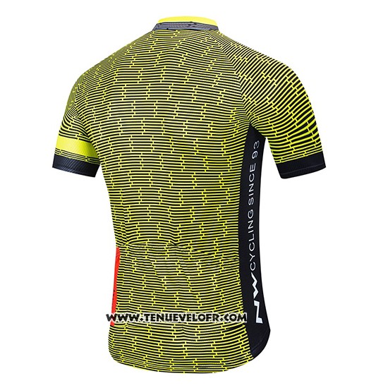 2020 Maillot Ciclismo Northwave Jaune Noir Blanc Manches Courtes et Cuissard