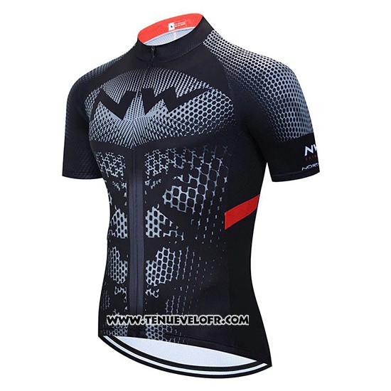 2020 Maillot Ciclismo Northwave Noir Jaune Rouge Manches Courtes et Cuissard
