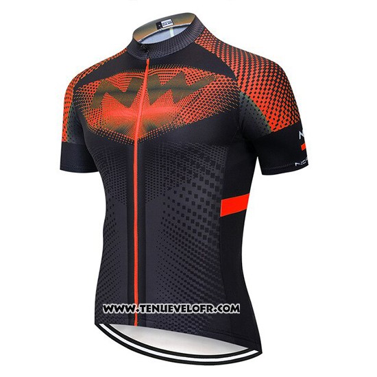2020 Maillot Ciclismo Northwave Noir Orange Manches Courtes et Cuissard