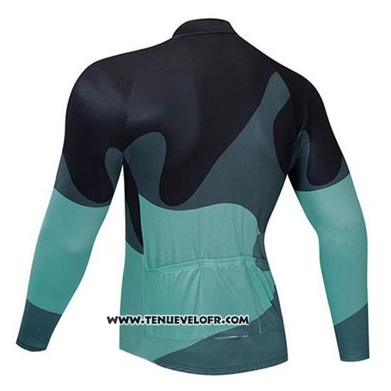 2020 Maillot Ciclismo Northwave Noir Vert Manches Longues et Cuissard