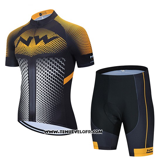2020 Maillot Ciclismo Northwave Orange Noir Manches Courtes et Cuissard