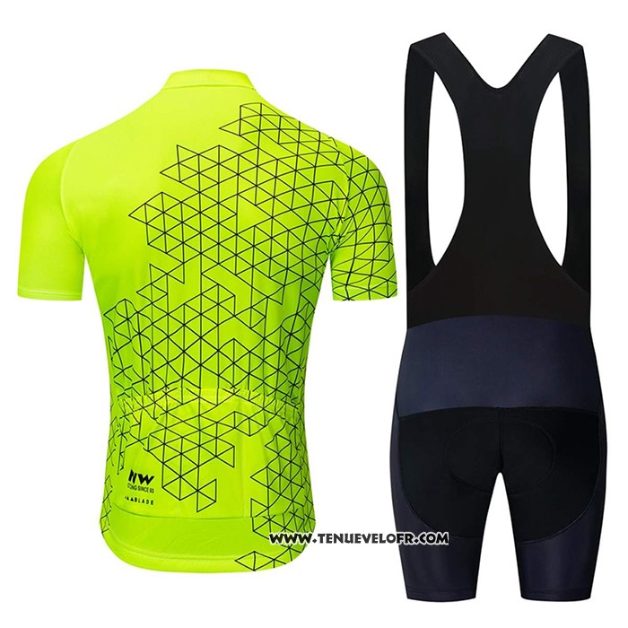 2020 Maillot Cyclisme Northwave Jaune Manches Courtes et Cuissard