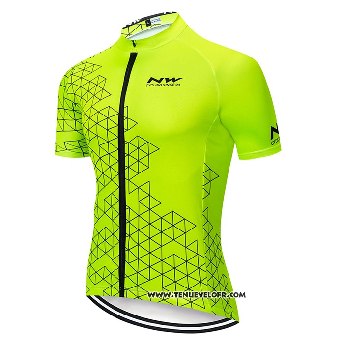 2020 Maillot Cyclisme Northwave Jaune Manches Courtes et Cuissard