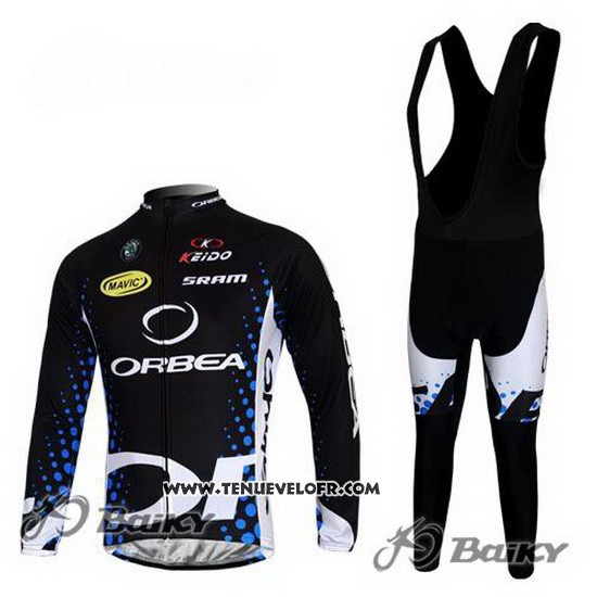 2013 Maillot Ciclismo Orbea Noir Manches Longues et Cuissard