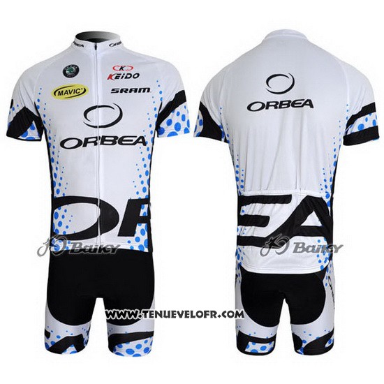 2013 Maillot Ciclismo Orbea Noir et Blanc Manches Courtes et Cuissard