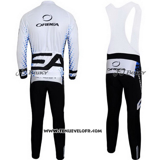 2013 Maillot Ciclismo Orbea Noir et Blanc Manches Longues et Cuissard
