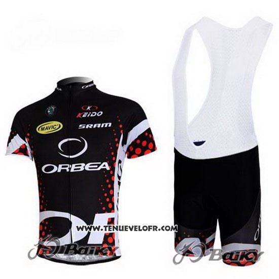 2013 Maillot Ciclismo Orbea Noir et Rouge Manches Courtes et Cuissard