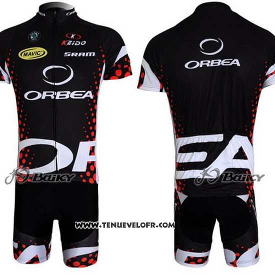 2013 Maillot Ciclismo Orbea Noir et Rouge Manches Courtes et Cuissard