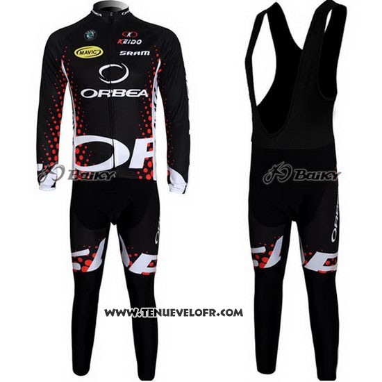 2013 Maillot Ciclismo Orbea Noir et Rouge Manches Longues et Cuissard