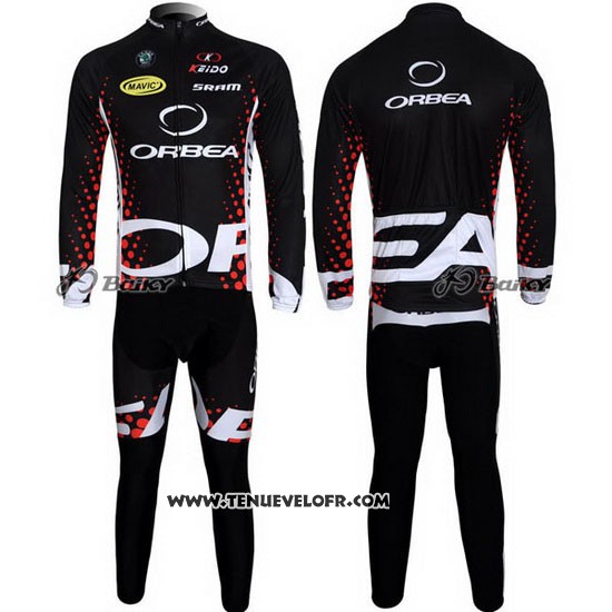 2013 Maillot Ciclismo Orbea Noir et Rouge Manches Longues et Cuissard
