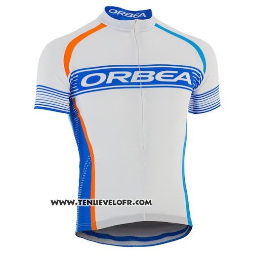 2015 Maillot Ciclismo Orbea Azur et Blanc Manches Courtes et Cuissard