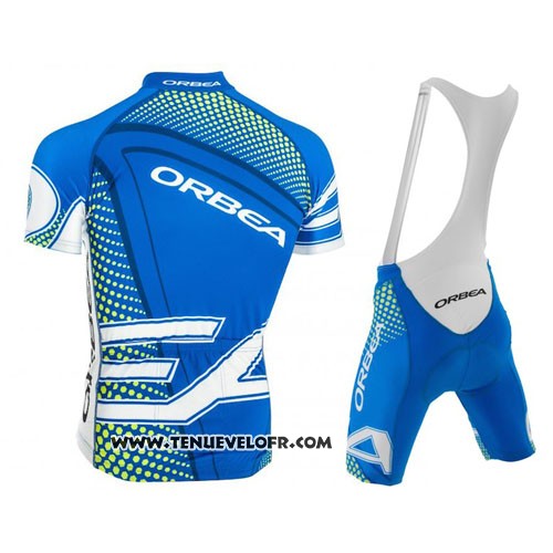 2015 Maillot Ciclismo Orbea Azur et Noir Manches Courtes et Cuissard