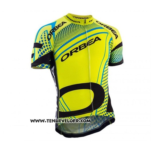 2015 Maillot Ciclismo Orbea Noir et Jaune Manches Courtes et Cuissard
