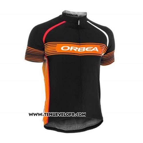 2015 Maillot Ciclismo Orbea Noir et Orange Manches Courtes et Cuissard