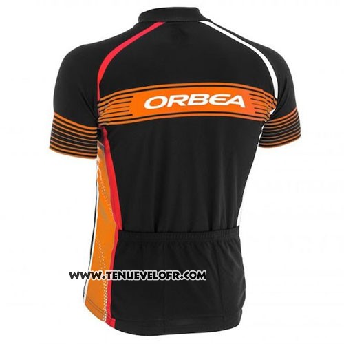 2015 Maillot Ciclismo Orbea Noir et Orange Manches Courtes et Cuissard
