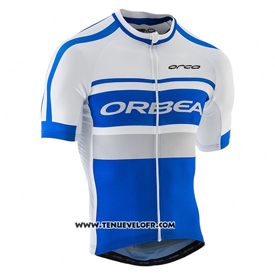 2017 Maillot Ciclismo Orbea Blanc et Bleu Manches Courtes et Cuissard