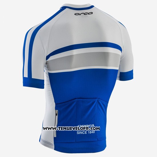 2017 Maillot Ciclismo Orbea Blanc et Bleu Manches Courtes et Cuissard