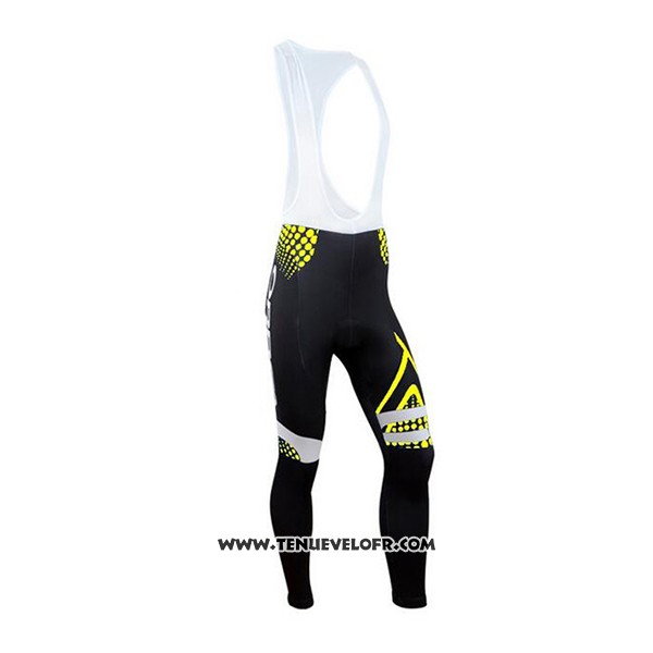 2017 Maillot Ciclismo Orbea Jaune et Noir Manches Longues et Cuissard