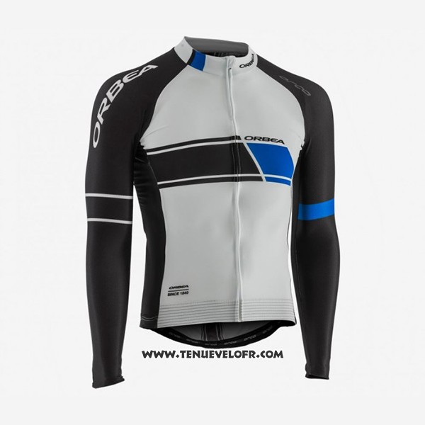 2017 Maillot Ciclismo Orbea Noir et Blanc Manches Longues et Cuissard