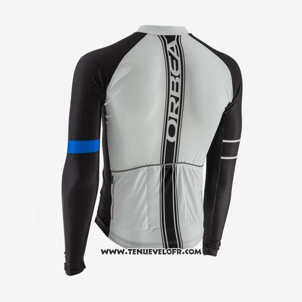 2017 Maillot Ciclismo Orbea Noir et Blanc Manches Longues et Cuissard