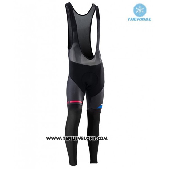 2017 Maillot Ciclismo Orbea Noir et Bleu Manches Longues et Cuissard
