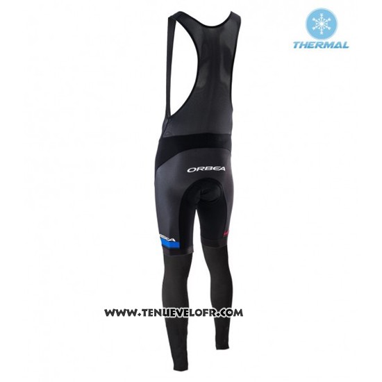 2017 Maillot Ciclismo Orbea Noir et Bleu Manches Longues et Cuissard