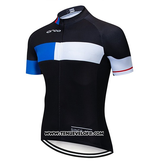 2019 Maillot Ciclismo Orbea Noir Bleu Blanc Manches Courtes et Cuissard