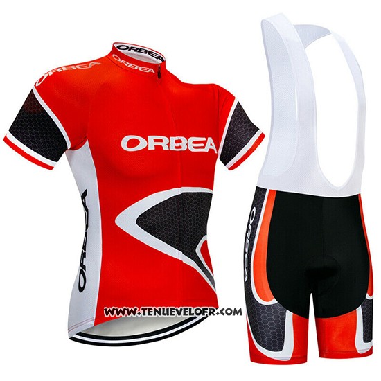 2019 Maillot Ciclismo Orbea Rouge Noir Manches Courtes et Cuissard