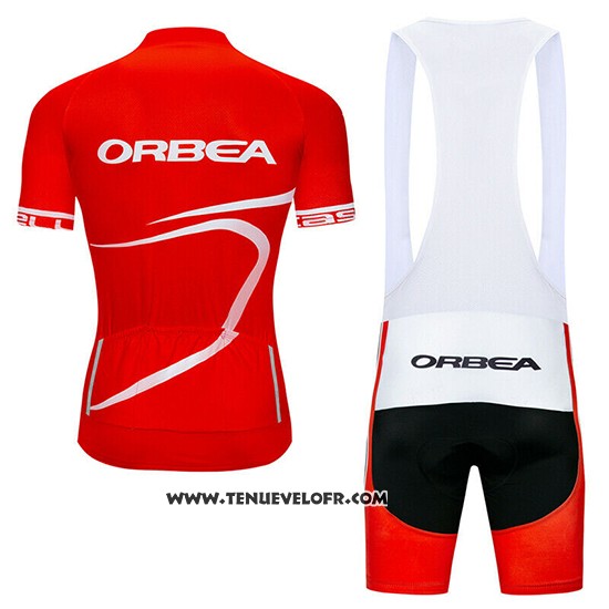 2019 Maillot Ciclismo Orbea Rouge Noir Manches Courtes et Cuissard