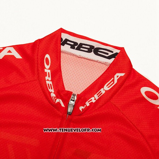2019 Maillot Ciclismo Orbea Rouge Noir Manches Courtes et Cuissard