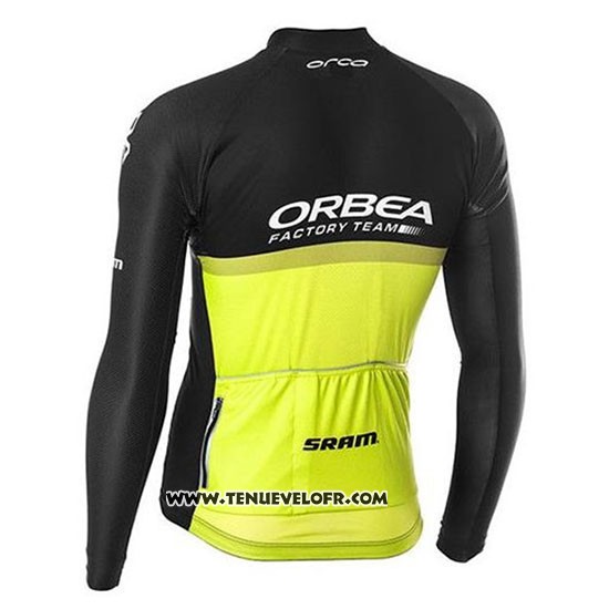 2020 Maillot Ciclismo Orbea Noir Jaune Manches Longues et Cuissard