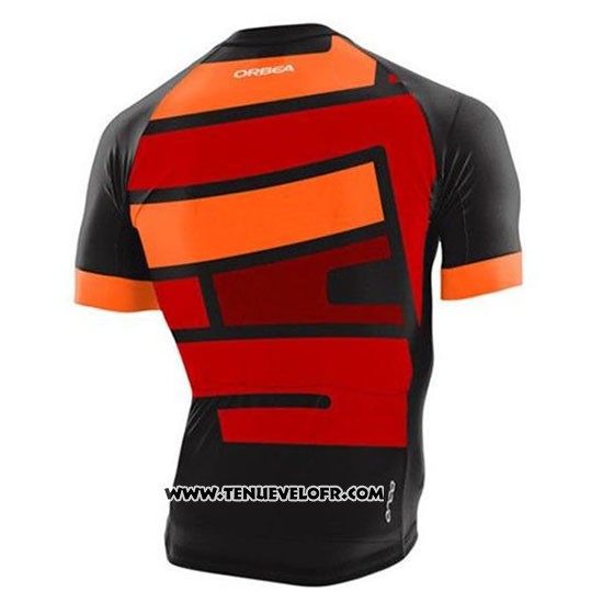 2020 Maillot Ciclismo Orbea Noir Orange Rouge Manches Courtes et Cuissard