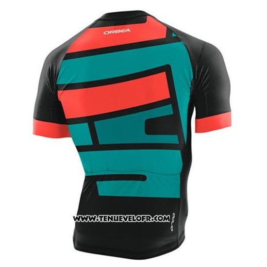 2020 Maillot Ciclismo Orbea Noir Orange Vert Manches Courtes et Cuissard