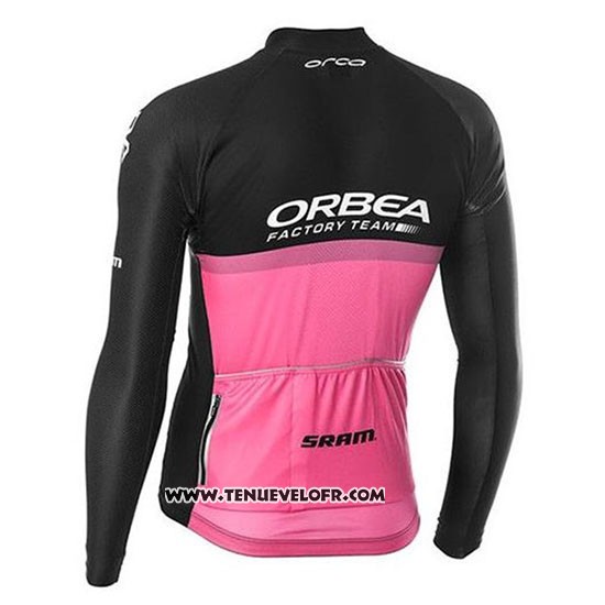 2020 Maillot Ciclismo Orbea Noir Rose Manches Longues et Cuissard