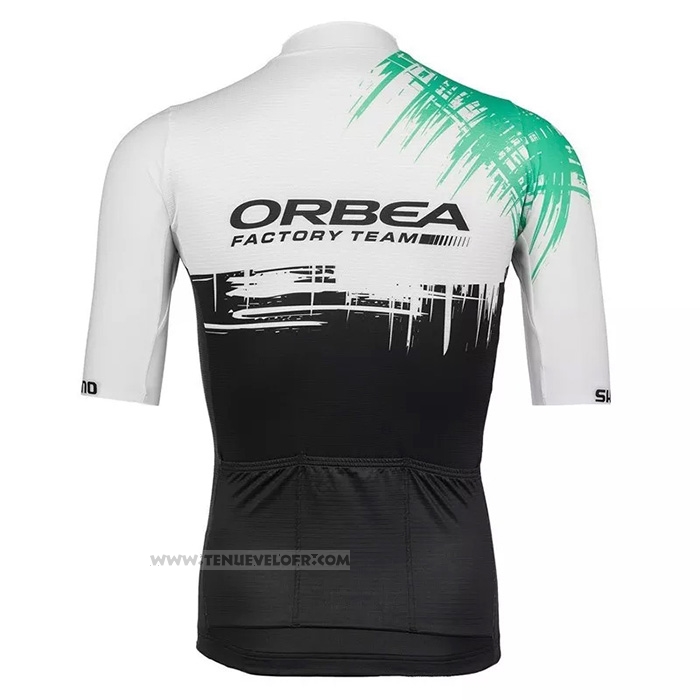 2021 Maillot Cyclisme Orbea Blanc Noir Manches Courtes et Cuissard