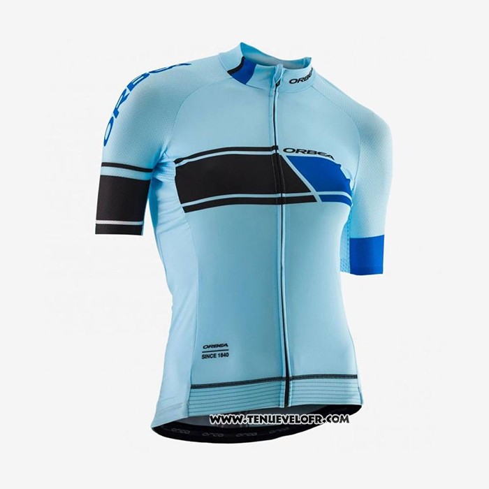 2021 Maillot Cyclisme Orbea Bleu Clair Manches Courtes et Cuissard