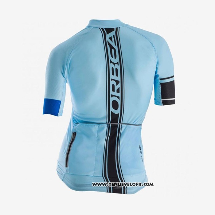 2021 Maillot Cyclisme Orbea Bleu Clair Manches Courtes et Cuissard