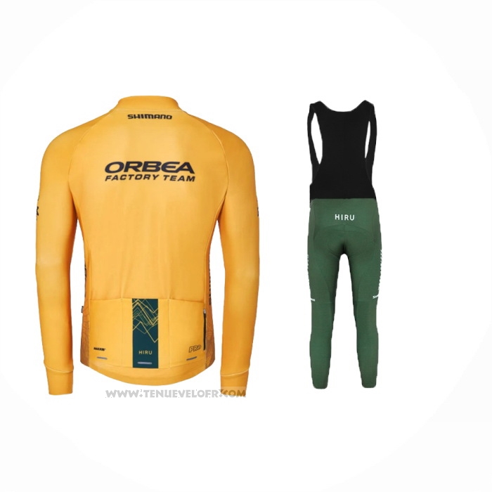 2024 Maillot Cyclisme Orbea Jaune Manches Longues Et Cuissard