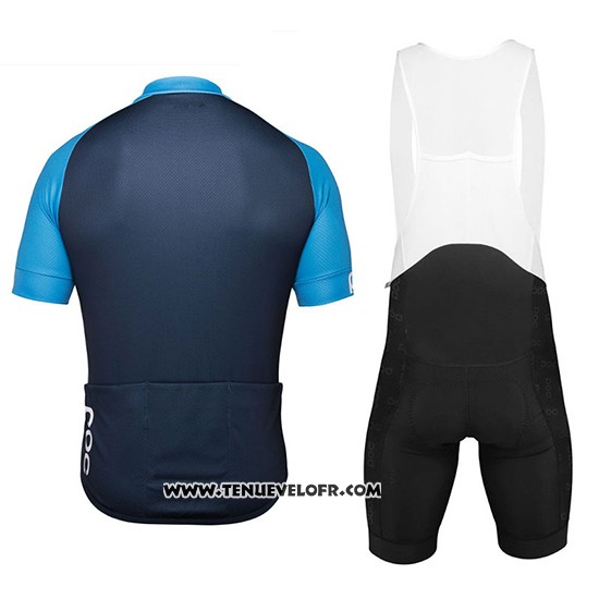 2018 Maillot Ciclismo POC Essential XC Bleu et Noir Manches Courtes et Cuissard