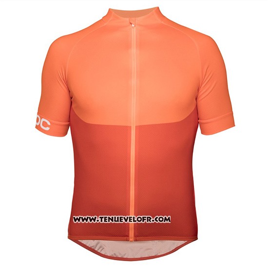 2018 Maillot Ciclismo POC Orange Manches Courtes et Cuissard